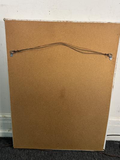 Karl Springer MODERN FAUX SNAKESKIN AND BRASS MIRROR IN THE MANNER OF KARL SPRINGER