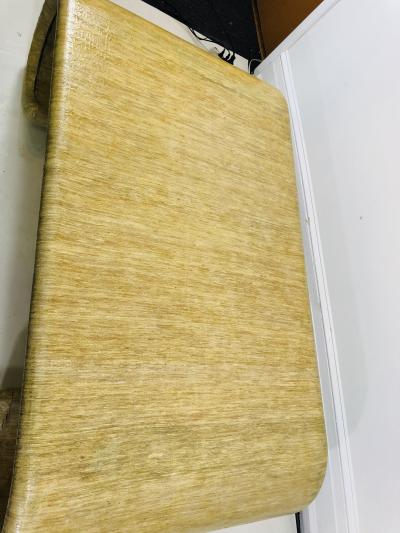 Karl Springer MODERN GRASSCLOTH SCROLL COFFEE TABLE