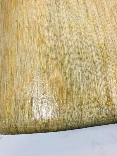 Karl Springer MODERN GRASSCLOTH SCROLL COFFEE TABLE