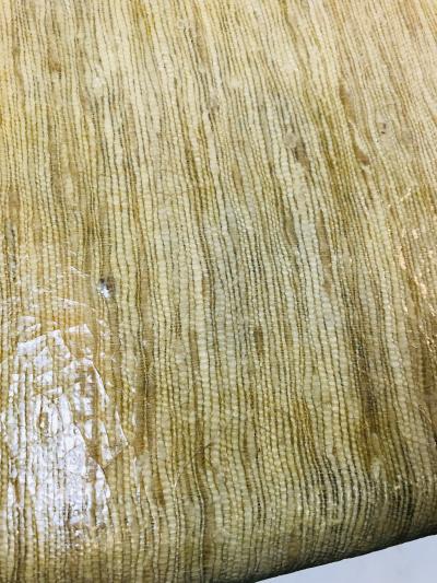 Karl Springer MODERN GRASSCLOTH SCROLL COFFEE TABLE