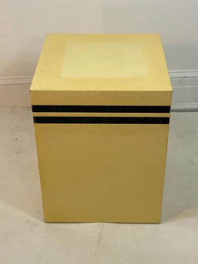 Karl Springer MODERN LACQUERED AND CHROME CUBE BY KARL SPRINGER