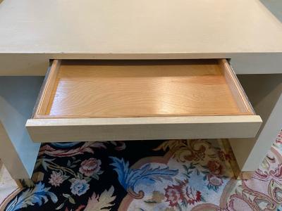 Karl Springer MODERN LINEN AND BRASS WATERFALL CONSOLE