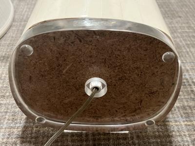 Karl Springer MODERN LUCITE AND BRASS TESELLATED BONE LAMP IN THE MANNER OF KARL SPRINGER