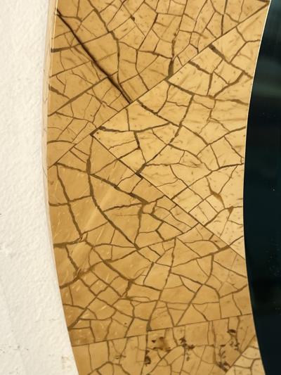 Karl Springer MODERN ROUND COCONUT SHELL MOSAIC MIRROR