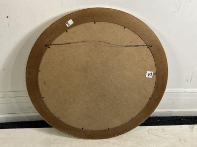 Karl Springer MODERN ROUND COCONUT SHELL MOSAIC MIRROR