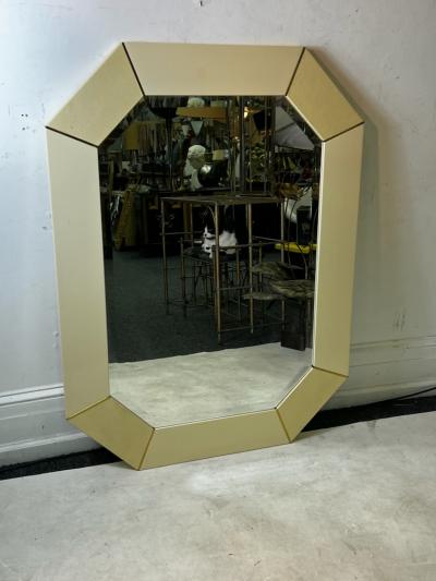 Karl Springer MODERN SHAGREEN AND LACQUER MIRROR ATTRIBUTED TO KARL SPRINGER