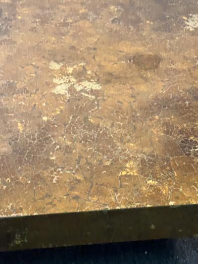 Karl Springer MODERNIST COCONUT SHELL LACQUERED COFFEE TABLE ATTRIBUTED TO KARL SPRINGER