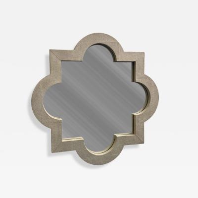 Karl Springer MODERNIST FAUX SHAGREEN MIRROR IN THE MANNER OF KARL SPRINGER