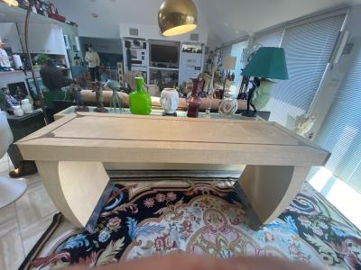 Karl Springer MODERNIST GRASSCLOTH AND PYTHON CONSOLE