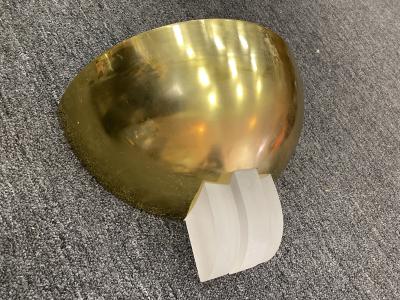 Karl Springer MODERNIST PAIR OF BRASS AND FROSTED LUCITE SCONCES BY KARL SPRINGER