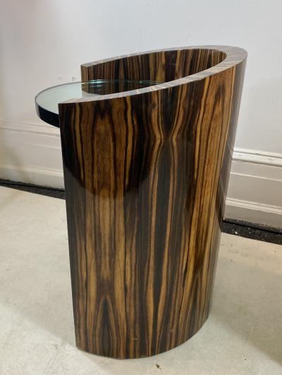 Karl Springer MODERNIST PAIR OF MACASSAR SIDE TABLES BY KARL SPRINGER