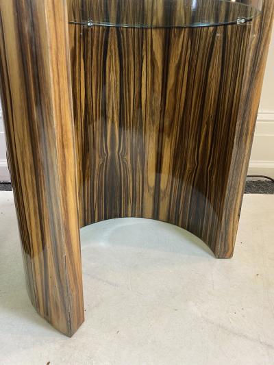 Karl Springer MODERNIST PAIR OF MACASSAR SIDE TABLES BY KARL SPRINGER