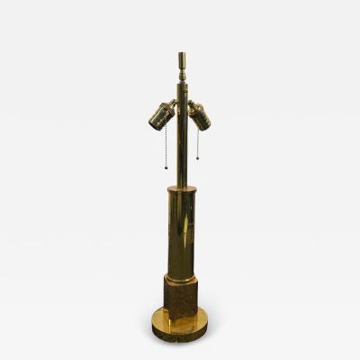 Karl Springer MODERNIST POLISHED BRASS LAMP BY KARL SPRINGER