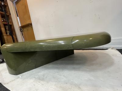 Karl Springer MODERNIST SCULPTURAL GOATSKIN COFFEE TABLE BY KARL SPRINGER