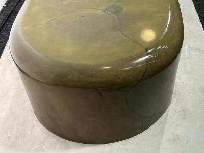 Karl Springer MODERNIST SCULPTURAL GOATSKIN COFFEE TABLE BY KARL SPRINGER