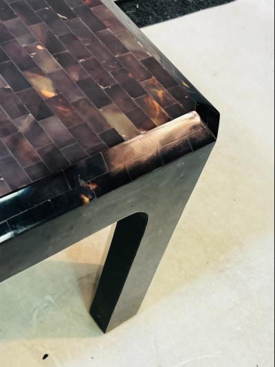 Karl Springer MODERNIST TESSELLATED HORN TABLE IN THE MANNER OF KARL SPRINGER