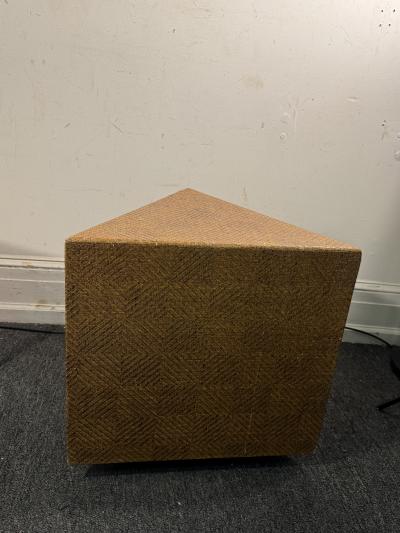 Karl Springer MODERNIST TRIANGULAR GRASSCLOTH TABLES IN THE MANNER OF KARL SPRINGER