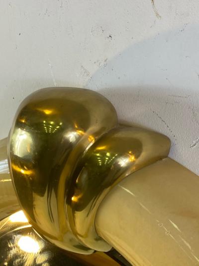 Karl Springer MONUMENTAL GOATSKIN AND BRASS MIRROR BY KARL SPRINGER