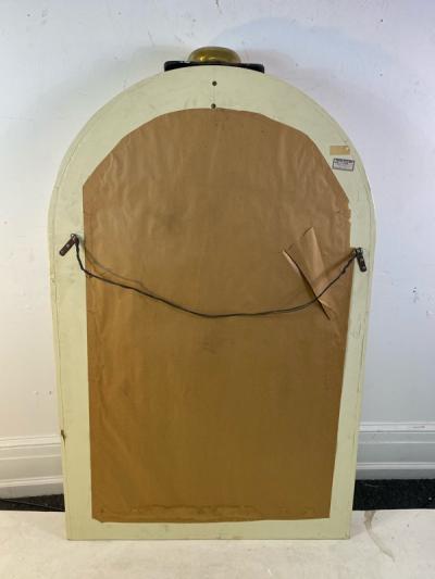 Karl Springer MONUMENTAL GOATSKIN AND BRASS MIRROR BY KARL SPRINGER