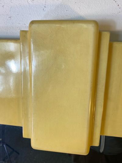 Karl Springer MONUMENTAL LACQUERED GOATSKIN AND BRASS MIRROR BY KARL SPRINGER