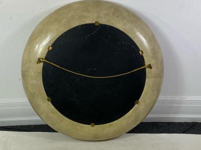 Karl Springer MONUMENTAL MODERN PARCHMENT MIRROR IN THE MANNER OF KARL SPRINGER