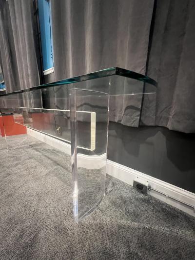 Karl Springer MONUMENTAL MODERNIST LUCITE CONSOLE