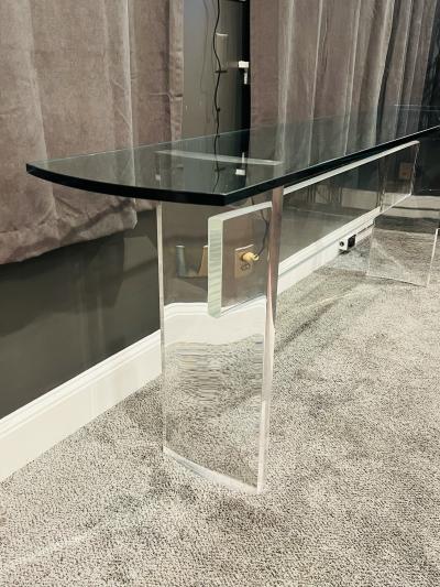 Karl Springer MONUMENTAL MODERNIST LUCITE CONSOLE