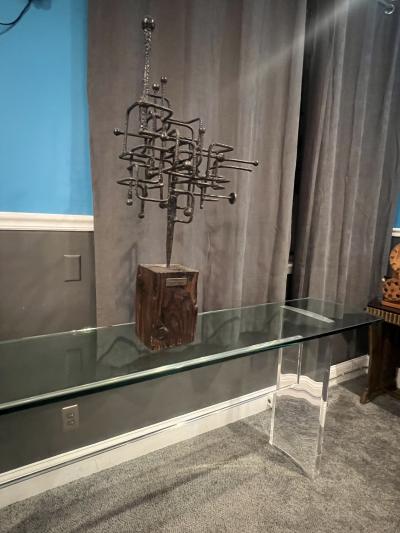Karl Springer MONUMENTAL MODERNIST LUCITE CONSOLE