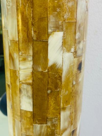 Karl Springer MONUMENTAL TESSELLATED HORN MIRROR BY KARL SPRINGER