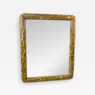 Karl Springer MONUMENTAL TESSELLATED HORN MIRROR BY KARL SPRINGER