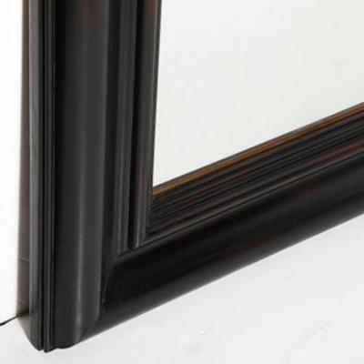 Karl Springer Mid Century French Polished Tortoise Hue Finish Molding Mirror by Karl Springer