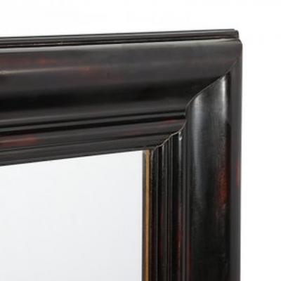 Karl Springer Mid Century French Polished Tortoise Hue Finish Molding Mirror by Karl Springer