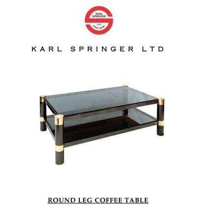 Karl Springer Mid Century Modern Signed Karl Springer Rectangular Coffee Cocktail Table