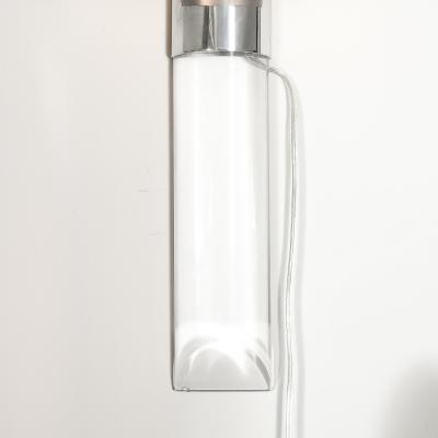 Karl Springer Mid Century Mushroom Sconce by Karl Springer in Polished Chrome Lucite