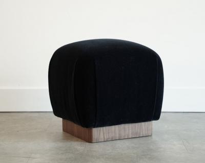 Karl Springer Mohair and Walnut Stools by Karl Springer C 1980s