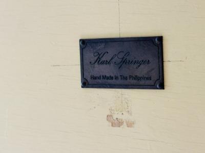 Karl Springer Monumental Coffee Table in Tessellated Stone Brass by Karl Springer Signed