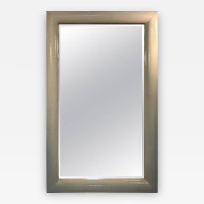 Karl Springer Monumental Faux Snakeskin Wall Mirror in the Manner of Karl Springer