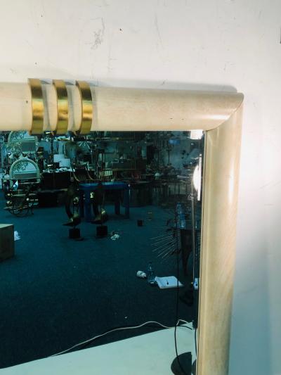 Karl Springer Monumental Large Mirror in the Manner of Karl Springer