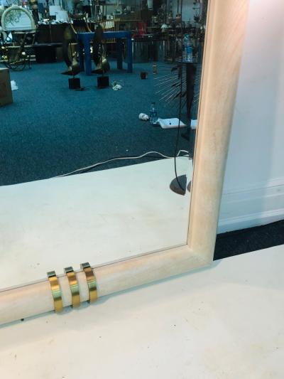 Karl Springer Monumental Large Mirror in the Manner of Karl Springer