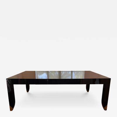 Karl Springer Original Vintage Karl Springer Executive Black Lacquered Desk
