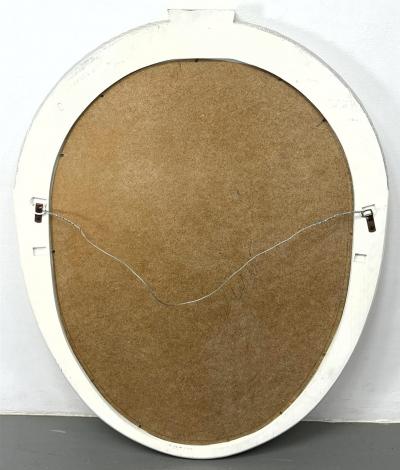 Karl Springer POST MODERN MARBELIZED AND SILVER LEAF TEXTURED MIRROR