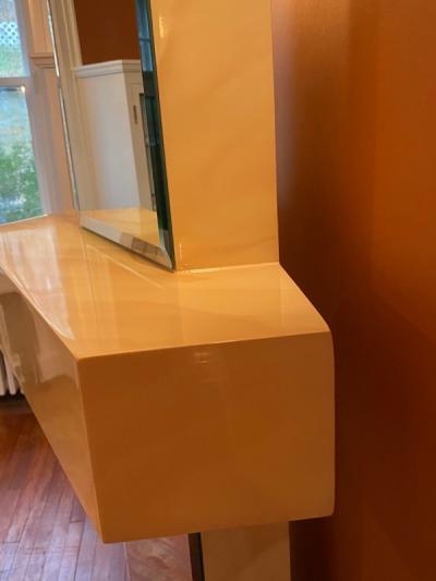 Karl Springer POST MODERN SCULPTURAL WALL MIRROR IN THE MANNER OF KARL SPRINGER