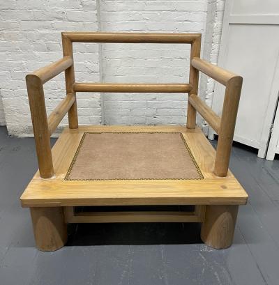 Karl Springer Pair Karl Springer Dowel Wood Lounge Chairs in Zebra Hide