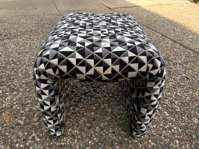Karl Springer Pair Of Karl Springer Inspired Waterfall Ottomans