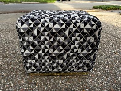 Karl Springer Pair Of Karl Springer Inspired Waterfall Ottomans