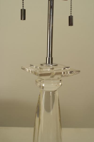 Karl Springer Pair of American 1960s Lucite Table Lamps