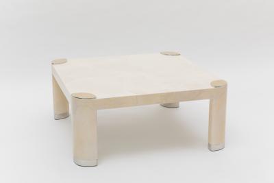 Karl Springer Pair of Goatskin Occasional Tables