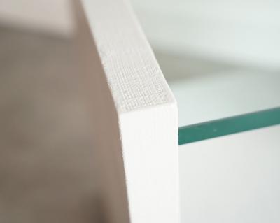 Karl Springer Pair of Karl Springer Lacquered Linen Nightstands circa 1980s