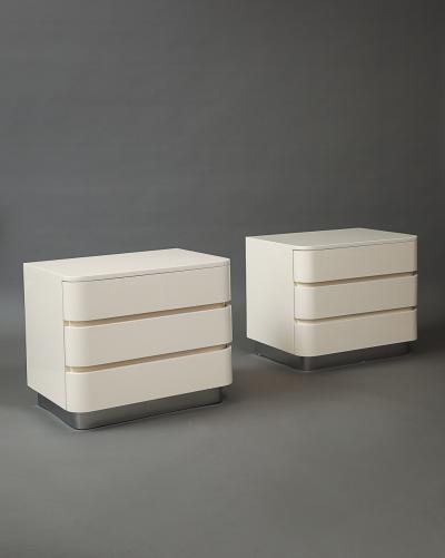Karl Springer Pair of Side Tables
