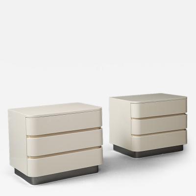 Karl Springer Pair of Side Tables